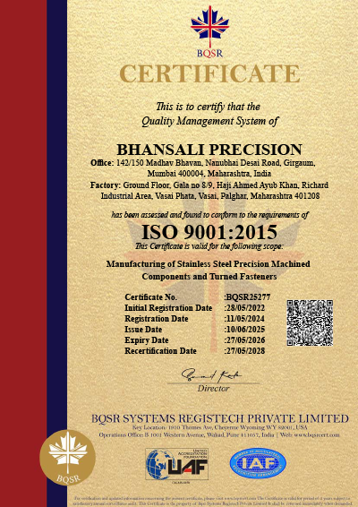 ISO 9001 Certificate